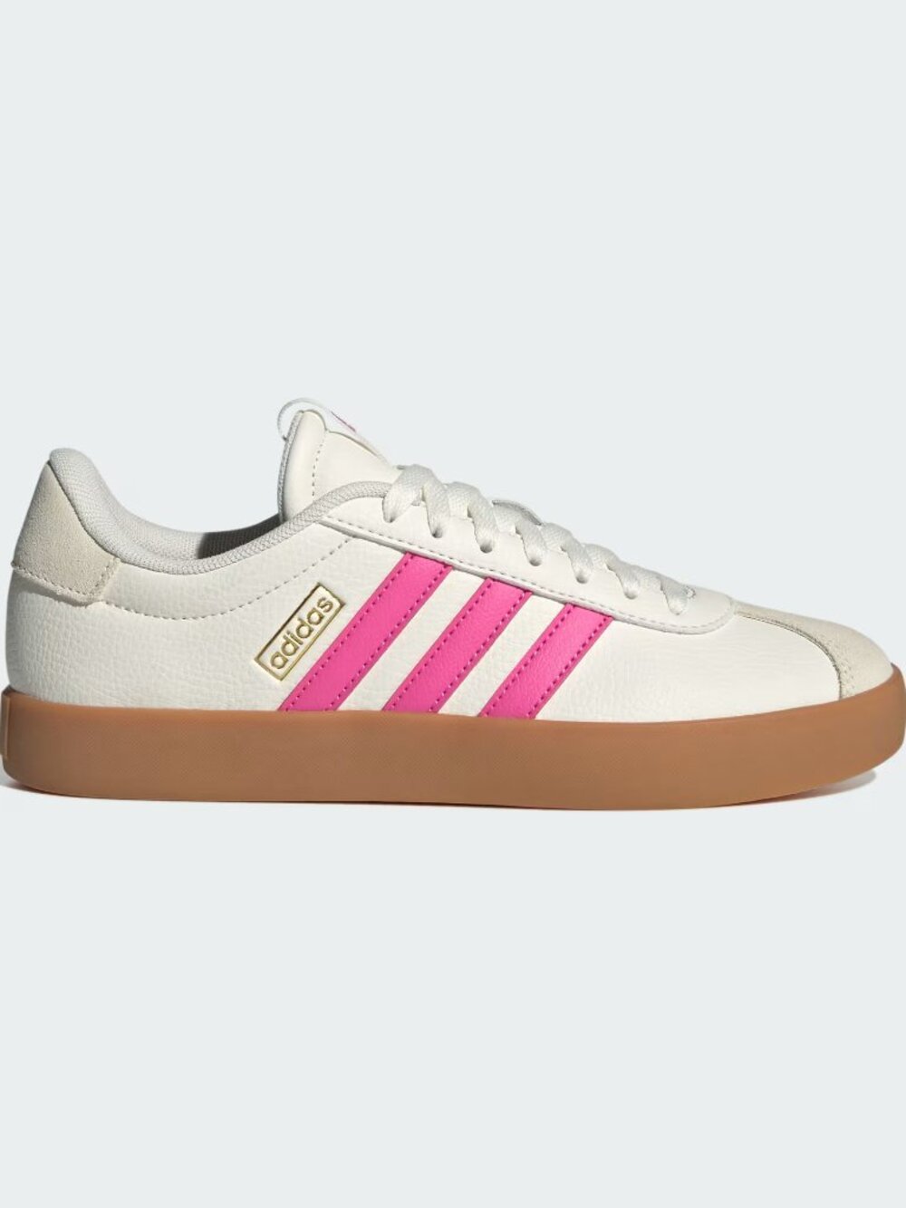 NWT Adidas Women's VL Court 3.0 'White Pulse Magenta' Shoes JP5347